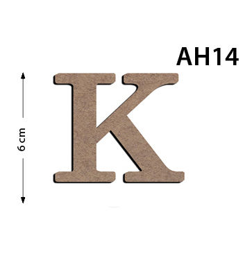 Ah14 Wood 6Cm K Letter