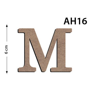 Ah16 Wood 6Cm M Letter