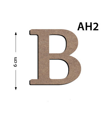  - Ah2 Wood 6Cm B Letter
