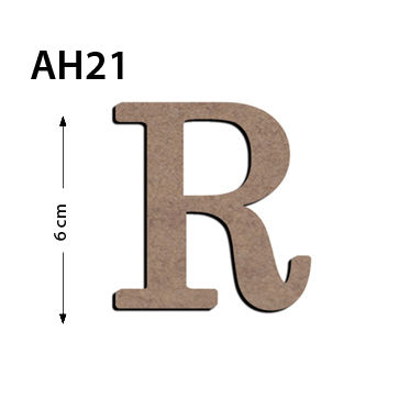  - Ah21 Wood 6 Cm R Letter
