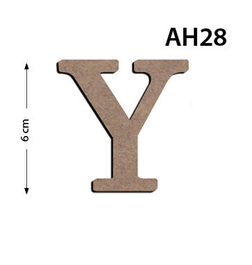 Ah28 Wood 6Cm Y Letter