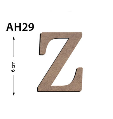  - Ah29 Wood 6Cm Z Letter