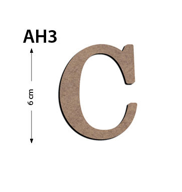  - Ah3 Wood 6Cm C Letter