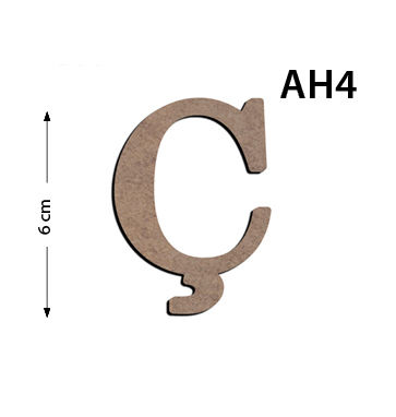 Ah4 Wood 6Cm Letter Letter
