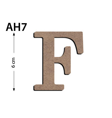 Ah7 Wood 6Cm F Letter
