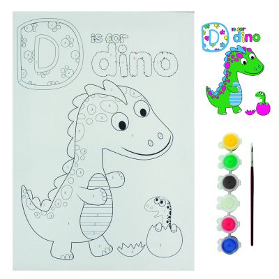  - BTS2 Painted Canvas Number Set 25x35 Dino