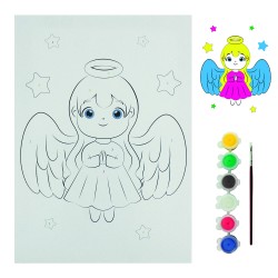 BTS4 Painting Canvas Numbered Set 25x35 Angel - Thumbnail