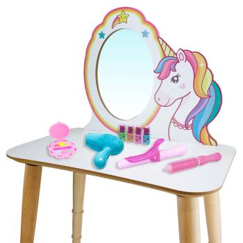 CG74 Wooden Children's Makeup Table with Stool