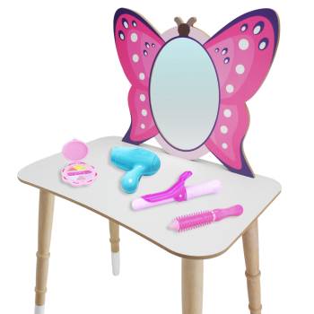 Toysilla - CG80 Wooden Kids Butterfly Makeup Table
