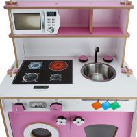 CG83 Wooden Kids Play Kitchen Pink - Thumbnail