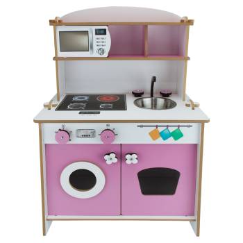 Toysilla - CG83 Wooden Kids Play Kitchen Pink