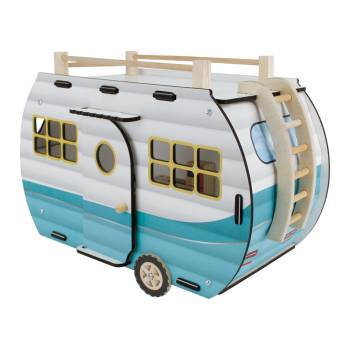 CG95 Wooden Toy Caravan Led Light Turquoise