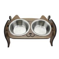 PS22 Double Cat Food Oak - Thumbnail