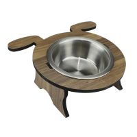 PS23 Single Dog Food Oak - Thumbnail