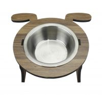 PS23 Single Dog Food Oak - Thumbnail