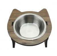 PS24 Single Cat Food Oak - Thumbnail