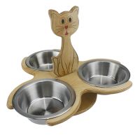 PS26 Natural Wood Triple Cat Food - Thumbnail