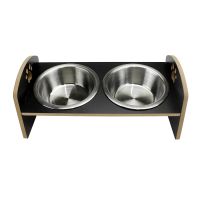 PS31 Adjustable Double Food Bowl Black - Thumbnail