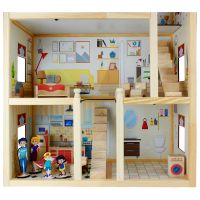 EV18 Natural Wood Children Playhouse Unassembled - Thumbnail