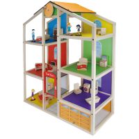 EV19 Wooden Dollhouse With Elevator - Thumbnail