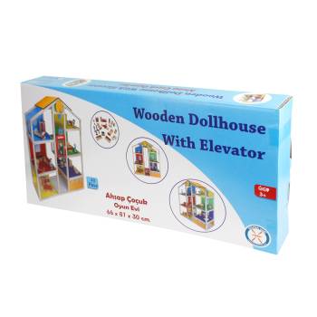 EV19 Wooden Dollhouse With Elevator