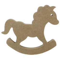 F11 Rocking Horse Figure Trinket Wooden Object - Thumbnail