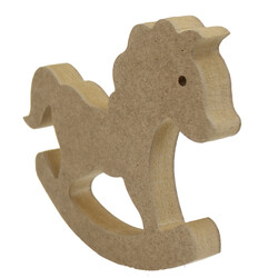 F11 Rocking Horse Figure Trinket Wooden Object - Thumbnail