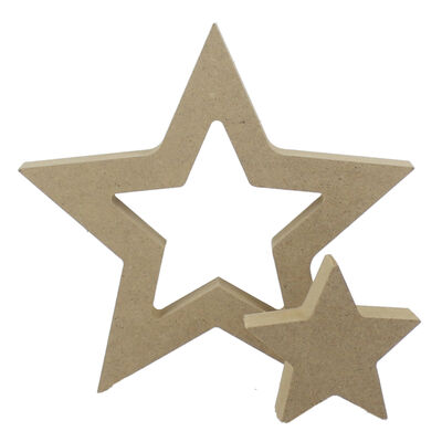 F14 Dual Star Figure Biblo Wood Object
