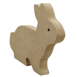 F16 Rabbit Figure Trinket Wooden Object - Thumbnail