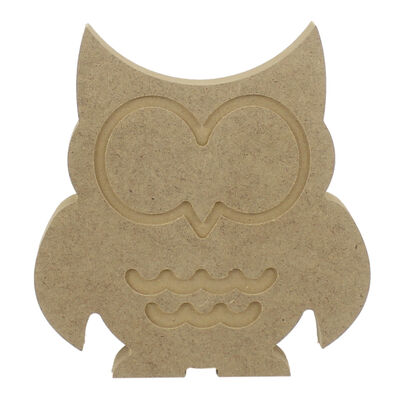  - F6 Owl Figure Trinket Wooden Object