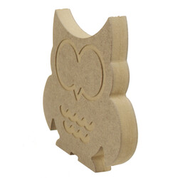 F6 Owl Figure Trinket Wooden Object - Thumbnail