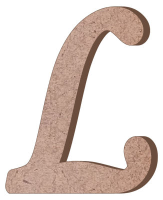  - Hr15 L Letter Trinket Wood Object