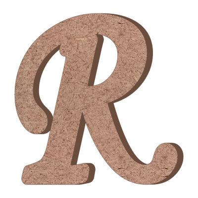  - Hr21 R Letter Trinket Wood Object