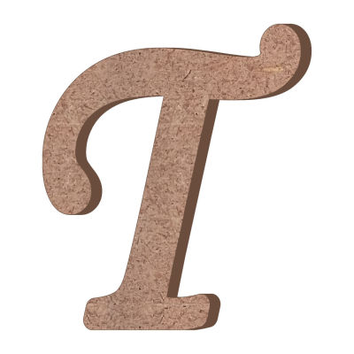 H24 T Letter Trinket Wood Object