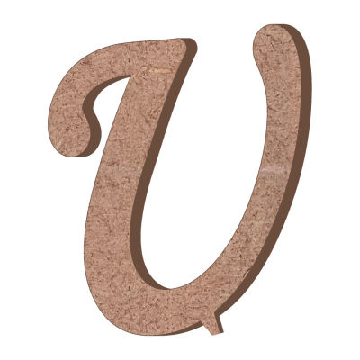 H25 U Letter Trinket Wood Object