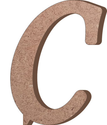 Hr3 C Letter Trinket Wood Object