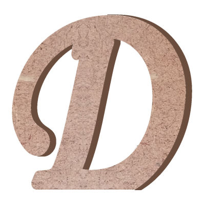 Hr5 D Letter Trinket Wood Object