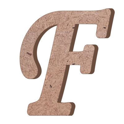 H7 F Letter Trinket Wood Object