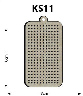  - Ks11 - Rectangular Perforated Pulley Necklace