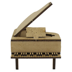 MY11 Minyatür Üç Ayaklı Piyano Ahşap Obje - Thumbnail