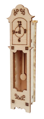 MY12 Miniature Mole Clock Wood Object