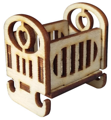 MY20 Miniature Cradle Wood Object