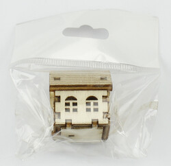 MY43 Minyatür Küçük Ev Ahşap Obje - Thumbnail