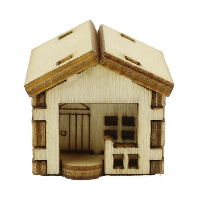 MY43 Miniature Little House Wood Object