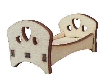  - MY5 Miniature Single Bed Wood Object