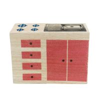 MY91 Natural Wood Miniature Kitchen Countertops - Thumbnail