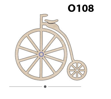  - O108 Wood Pack Ornamen Object Bicycles
