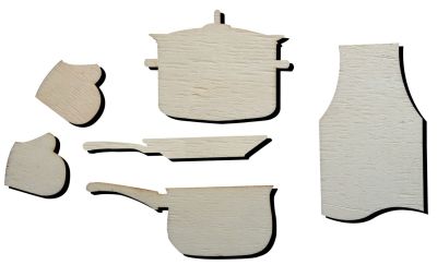  - O16 Pan Pot Pack Ornamen Wood Object
