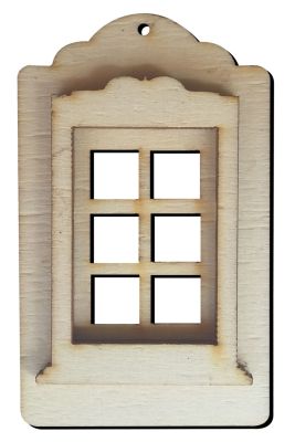 O41 Window Pack Ornamen Wood Object