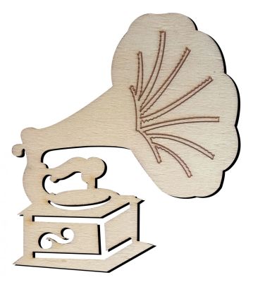 O55 Gramaphon Packet Ornamen Wood Object